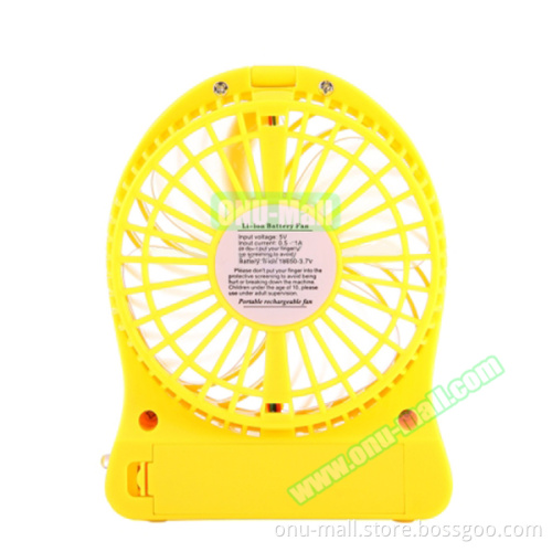 Portable Rechargeable Low Noise Standing Ceiling Mini USB Fan with LED Light